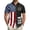 Black-E6, variant on Mens Casual Button Up Shirts American Flag Printed Short Sleeve 4th Of July Shirts 250 Year American 1776-2026 Patriotic Tee USA Independence Celebration Casual Tee,Brown 5XL