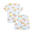 thumbnail image 6 of Toddler Baby Girl Outfits Summer Kids Pattern Short Sleeve T-Shirt & Shorts Set 6-12 Months 12-24 Months 2t 3t 4t 5t 6t 7t 8t 9t Children 7-8 Years, 6 of 7