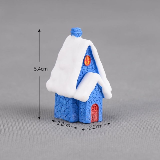 Adornos navideños de muñeco de nieve con forma de casa de nieve, estilo europeo, color caramelo, villa, artesanía creativa de resina, regalo