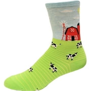 Hot Sox Womens Farm Scene Crew Socks