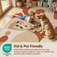 thumbnail image 4 of Design&I 8'x10' Washable Area Rug Beige Terracotta Geometric Arch Design Retro Abstract with Circles and Arches for King Size Bedroom, Under Bed, Sleek Flatweave Pet Friendly, 4 of 7