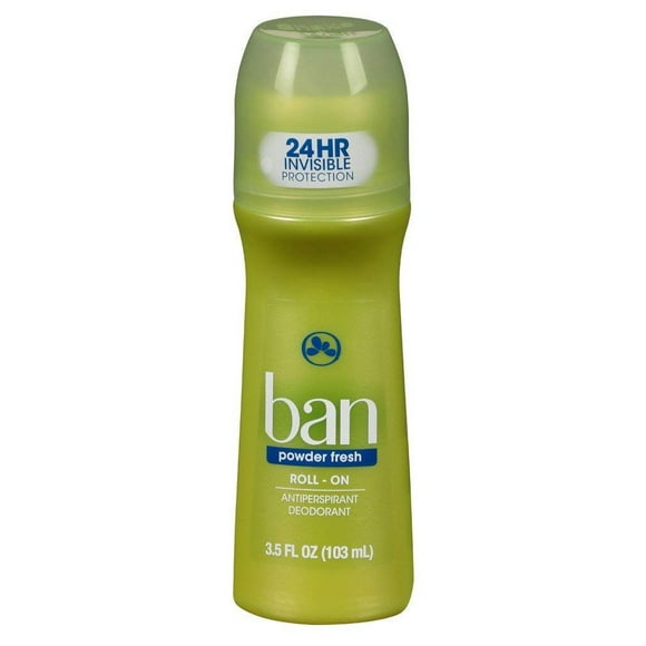 Ban Déodorant 3.5 Onces Roll-On Poudre Fraîche (103ml) (Lot de 6)