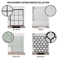 thumbnail image 5 of Transparent PEVA Shower Curtain - White Hexagon Design - 71x71 Inches, 5 of 5