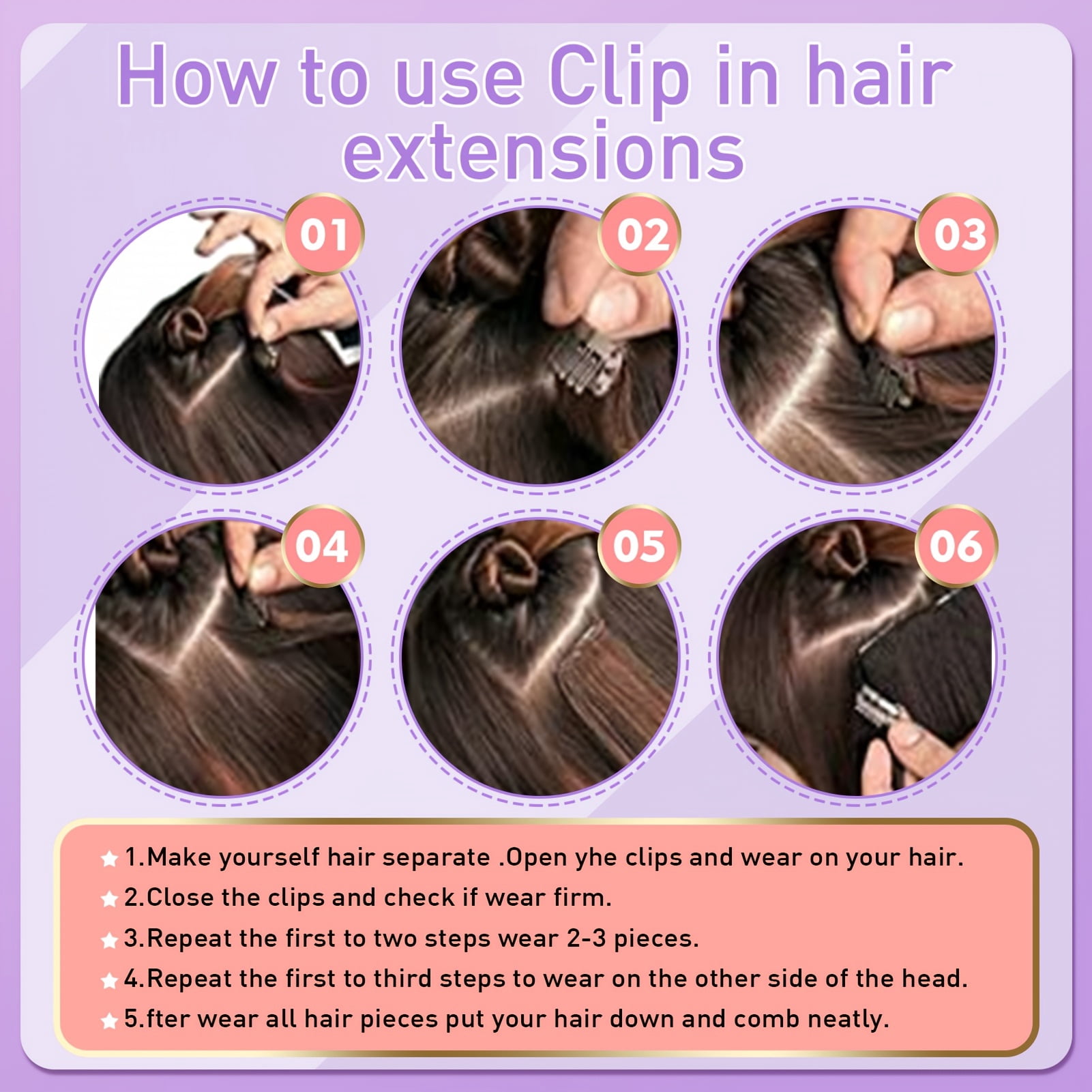 Vlasy Straight Clip In  Hair Extensions 12inches Real Human Hair 7Pcs Clip In Dark Brown Human Hair Extensions