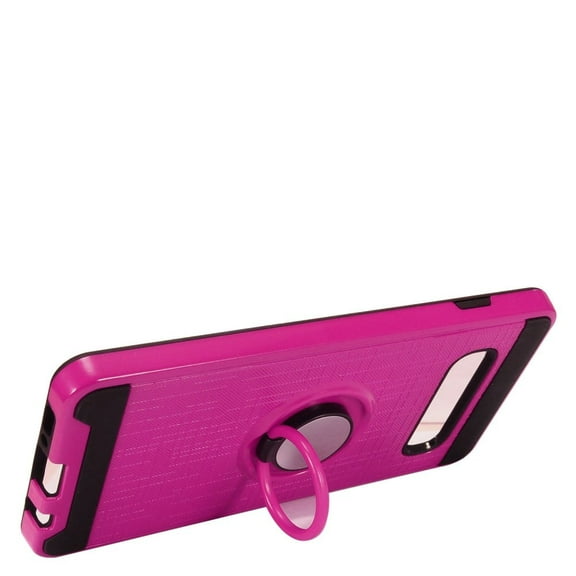 GSA Brushed Hybrid Case Ring Stand for Samsung Galaxy S10 (6.1") Hot Pink
