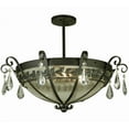 thumbnail image 4 of Meyda Tiffany 135848 Florentine 3 Light 24" Wide Semi-Flush Bowl Ceiling Fixture - Black, 4 of 7