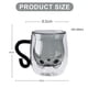 thumbnail image 2 of Taza con gato negro linda taza con asa taza de café de doble pared Kawaii gato regalo femenino 250-300 ml taza de regalo de cumpleaños para los amantes de los gatos idea Halloween Navidad., 2 of 6