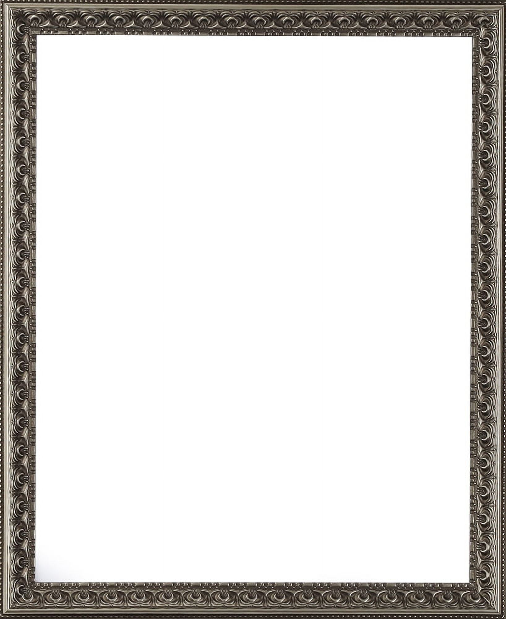 1-3/8" Polystyrene French Country Classic Picture Frame - by WholesaleArtsFrames-com 14x20 3210 Series - Antique Silver - Made In USA