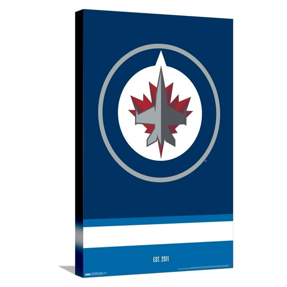 NHL Winnipeg Jets - Logo 21 Canvas Wall Poster, 14.725" x 22.375"