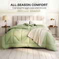 thumbnail image 6 of WISHEAD Full Comforter Duvet Insert, Reversible Quilted with Corner Tabs, Ultra Soft for All Season, Hotel Down Alternative Cooling Breathable Bedding, Machine Washable (Green, 82" x 86"), 6 of 8