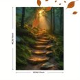 thumbnail image 3 of Qisvanset 12x16 Inch Misty Sunlit Forest Canvas Wall Art, Light Shadow Landscape Tranquil Woodland Decor, 3 of 8