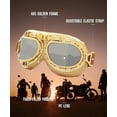 thumbnail image 3 of CRG Sports Vintage Bike Aviator Pilot Motorcycle Cruiser Scooter Goggles, 3 of 7