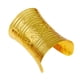thumbnail image 3 of Brazalete Abierto en Relieve de Joyería de Moda Sunnimix Oro 10cm, 3 of 8