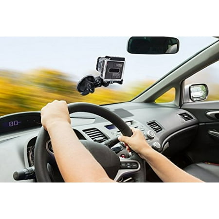 Xit XTGPCARM Photo GoPro Hero 3/3+/4 Camera Mini Suction Car Pivot Mount, Black