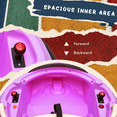 thumbnail image 5 of Farmdex 12 Vot Ride on Toys for Toddlers Ride on Bumper Car with Remote Control, Baby Bumper Car W/ 360 Degree Spin, LED Colorful Lights, Five-Point Seat Belt, Purple, 5 of 6