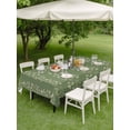 thumbnail image 4 of Outdoor Tablecloth with Umbrella Hole for Patio/Picnic/Party/Camping, Sage Green Floral Waterproof Table Cloth Rectangle Table Cover Washable, Spring Flowers (60"x 120"), 4 of 8