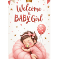 thumbnail image 6 of Pink Theme Baby Girl Welcome Banner Cotton Decoration Baby Shower Banner for New Parents Party, 6 of 7
