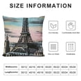 thumbnail image 5 of PRATYUS Throw Pillow Cover Romantic Paris Eiffel Tower Home Decor Pillowcase for Sofa 18x18in, 5 of 5