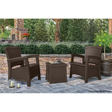 Suncast 44365023649 3 Piece Conversation Bistro Set 44 Java Suncast 44365023663 3 Piece Conversation Bistro Set Taupe Image 1 Of