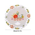 thumbnail image 3 of Matoen Spring Round Placemats Floral Embroidered Placemat Doilies for Table Bunny Table Placemat for Home Dining Holiday Kitchen Table Decoration, 3 of 6