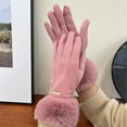 thumbnail image 6 of Chic Plush Cuff Winter Gloves, Winter Gloves for Women With Faux Fur Cuff Touch Screen, for Outdoor Driving,Ladies Gift, 6 of 7