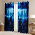 thumbnail image 2 of jejeloiu Ball Game Blackout Curtains Set of 2 (52x84 Each),Sport Theme Window Curtains For Teens, 2 of 6