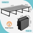 thumbnail image 3 of Slsy 6-Fold Folding Bed with Pillow, Cot Size Foldable Guest Beds, Hideaway Cot for Adults, Portable Fold up Bed with 6 Adjustable Positions for Home, Office, 3 of 14