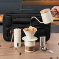 thumbnail image 3 of 6pcs/set Portable Hand Made Coffee Set Stainless Steel Coffee Bean Cup Coffee Maker, for Home, Office, Outdoor Travel, 3 of 9