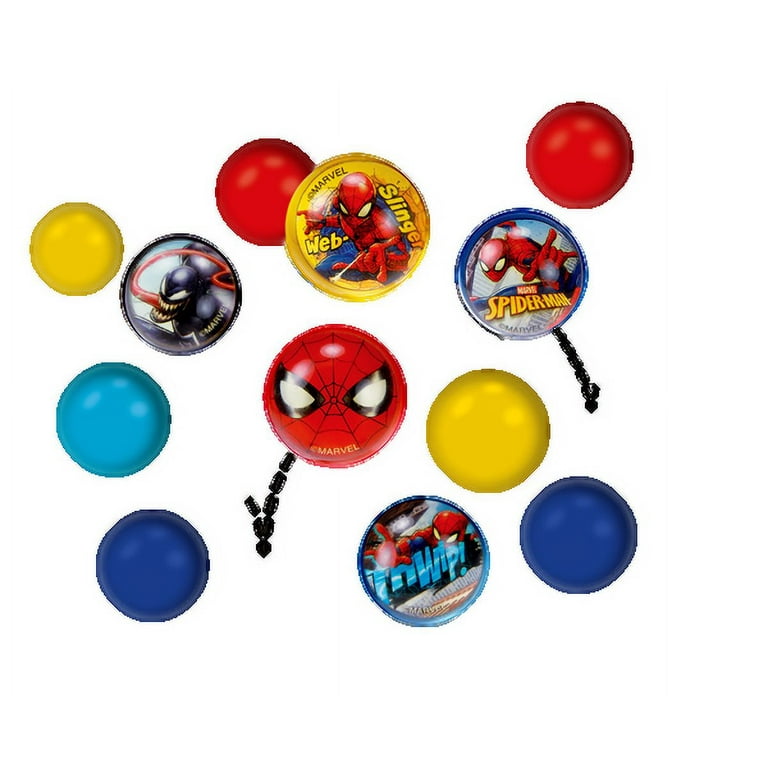 JA-RU Marvel Spiderman Bouncy Superballs, Super Hi Bounce Fidget