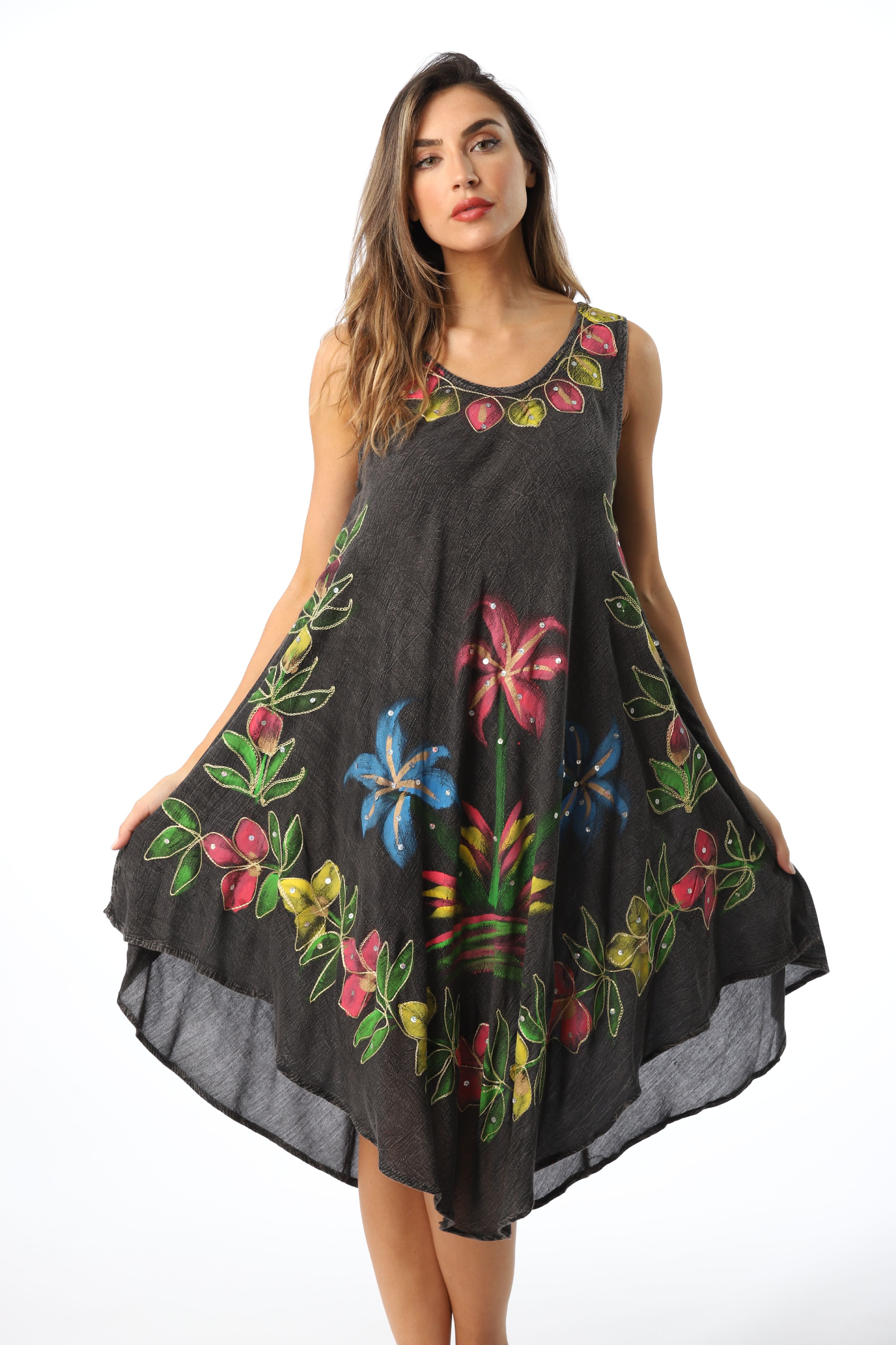 Riviera Sun Dress Dresses for Women (1X, Black) - Walmart.com