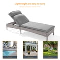thumbnail image 5 of ACEGOSES Patio Chaise Chair, Rattan Single Lounge Water-Repellent Cushion Adjustable Suiting for Yard, Poolside and Beach, Gray, 5 of 6
