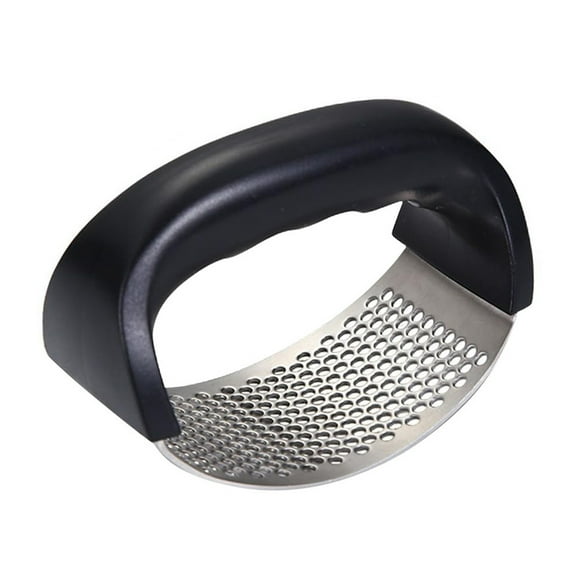 Tkrady Garlic Press Rocker, Stainless Steel Garlic Mincer Crusher Professional Kitchen Gadgets Garlic Chopper with Ergonomic Handle, Silicone Garlic Peeler