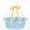 All Blue, variant on Woven Rope Gift Basket with Handles, Storage Basket 12x8x5 White | Gift & storage basket for baby shower, graduation, housewarming, nursery organization | durable | includes ribbon & gift bag