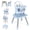 Baby Blue, variant on INFANS 8 in 1 Baby High Chair, Convertible Highchair for Babies and Toddlers, Infant Dining Booster Seat, Building Block Table, Kids Stool Table Chair Set with Removable Tray (Black)