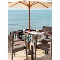 thumbnail image 2 of Outdoor Tablecloth with Umbrella Hole and Zipper, Black Christmas Square Table Cloth 60x60 Inch Waterproof Tablecloth, Red Snowman Xmas Tree Snowflake Winter Picnic Table Cover for Patio Camping, 2 of 7