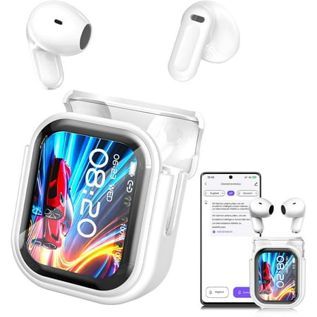 NE20 AI Translation Earbuds Real Time, 135 Language Translator Earbuds, 4-in-1 Audifonos Traductores Inglés Español Wireless Translating Ear buds Bluetooth 6.0 Headphones for Travel Meeting Learning