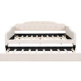 thumbnail image 7 of Beige Full Size Daybed With Upholstered Cover And Twin Trundle - & Eye-catching , Stylish, Space, 7 of 7