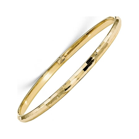 10k Yellow Gold Leslies Polished Bangle Bracelet