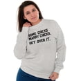 thumbnail image 3 of Some Chicks Marry LGBTQ Lesbian Pride Women Plus Size Crewneck Sweatshirt Brisco Brands 2X, 3 of 5