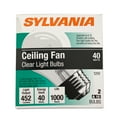 2pk Sylvania A15 40w Ceiling Fan Clear Incandescent Light Bulb