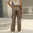thumbnail image 4 of Women's High-Waisted Wide-Leg Overalls with Pockets - Loose Hiking Pants for Outdoor Comfort, 4 of 9