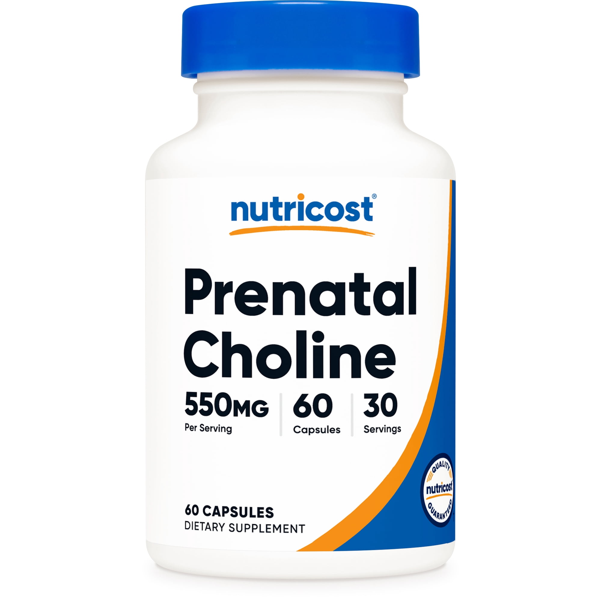Nutricost Prenatal Choline (550mg) 60 Capsules, Vegan | GMO-Free, 30 Servings