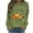 Green, variant on WREESH Oversized Women's Long Sleeve Shirts Thanksgiving Pumpkin Graphic Tees Casual Fall Tops 2025 White