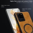 thumbnail image 6 of for Samsung Galaxy S20 Ultra PU Leather Case, Vintage Compatible with MagSafe and Wireless Charging Slim Fit-Drop Scratch Resistant Support Magnetic Car Mount Case Cover for Galaxy S20 Ultra, Brown, 6 of 9
