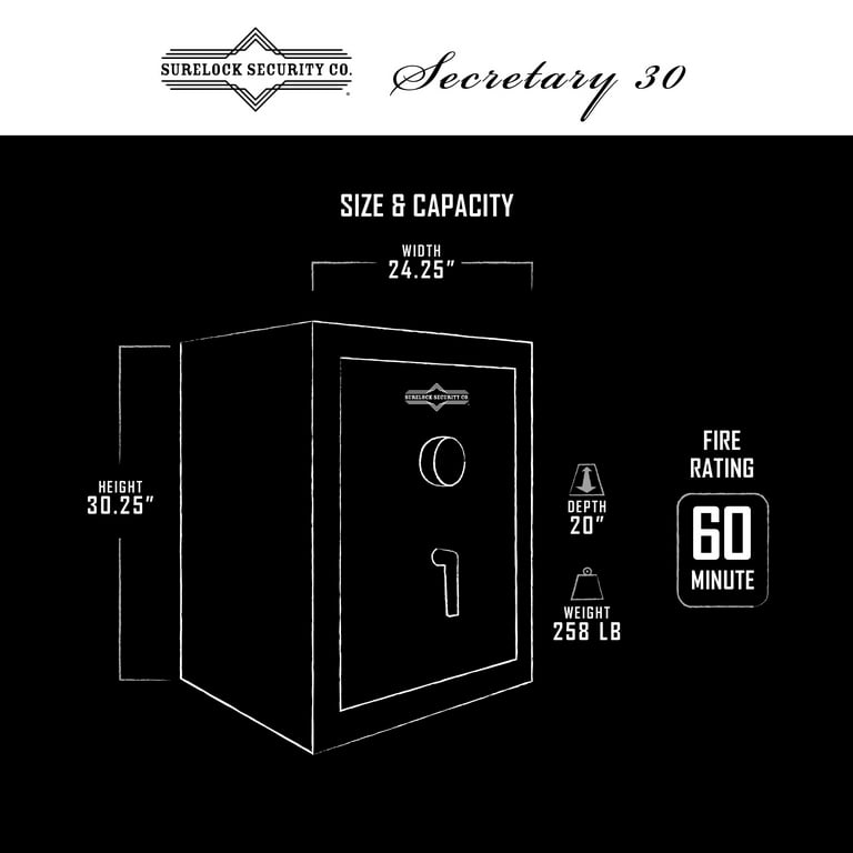 Secretary Series 30 Home and Office Safe in Black Secretary Series 30 Home and Office Safe in Black