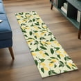thumbnail image 3 of Lemons Leaves 2'x6' Runner Rugs for Hallway Kitchen Bedside Non Slip Washable, Summer Fruits Floral Botanical Yellow Entryway Rug Runners with Rubber Backing, Long Carpet Runner for Laundry Room, 3 of 8