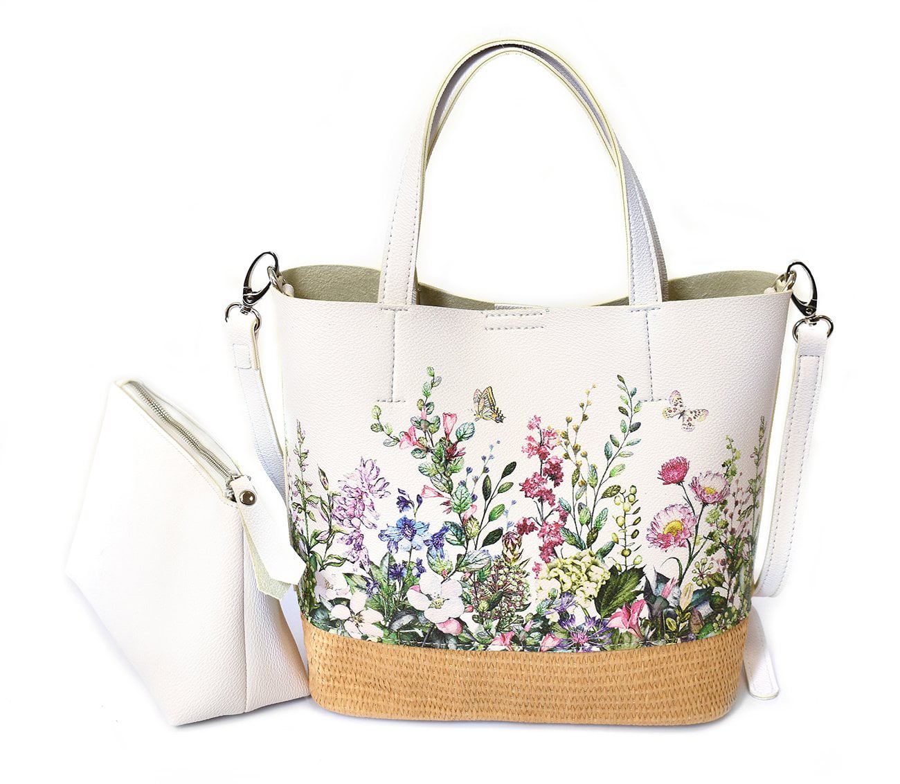 Charming Charlie Women's Spring Floral Print Tote Bag ...
