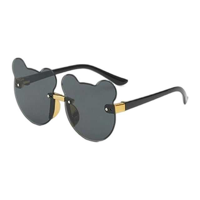 Parent Child 400 Sunscreen Protective Eyewear For Family Beach Outings And Outdoor Adventures With Bear Face Design