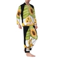 thumbnail image 2 of Daiia Sunflower Gnomes for Men's Long-Sleeved Pajama Set – Soft & Comfortable Sleepwear Button-Up Pajamas Cozy Lounge Wear-Small, 2 of 7
