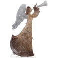 thumbnail image 5 of Northlight 60" Gold LED Lighted Angel with Trumpet Outdoor Christmas Decoration, 5 of 7